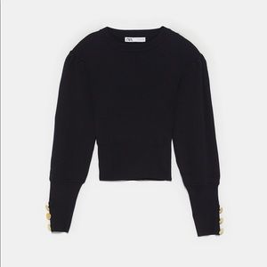 Zara sweater with gold buttons